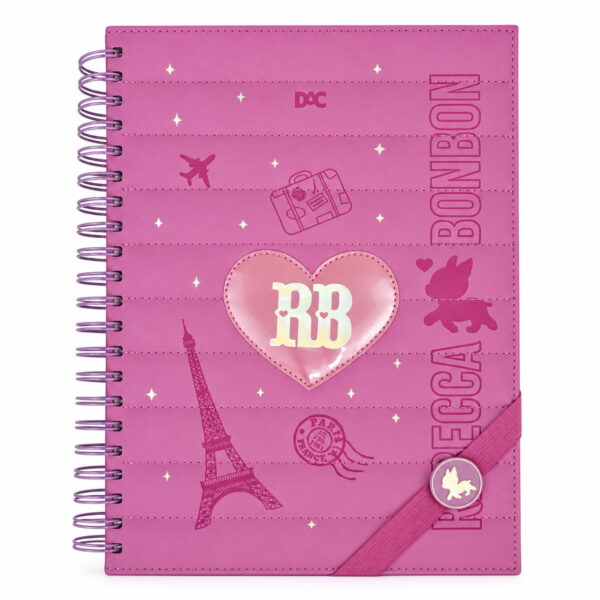 Caderno Smart Universitário 15 Divisórias Rebecca Bonbon Rosa 140 Fls - DAC