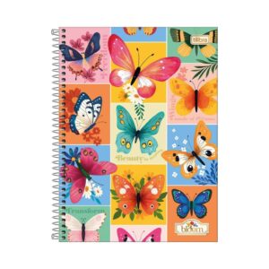 Caderno Espiral Capa Dura Universitário 1 M Bloom 20x27,5cm 80 Fls - TILIBRA - UND