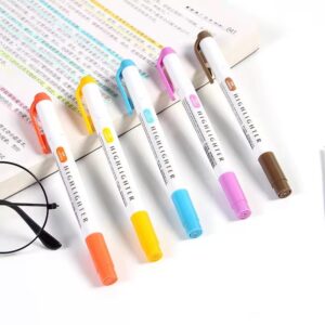 Marca Texto 2 Pontas Color Importado 5 Cores