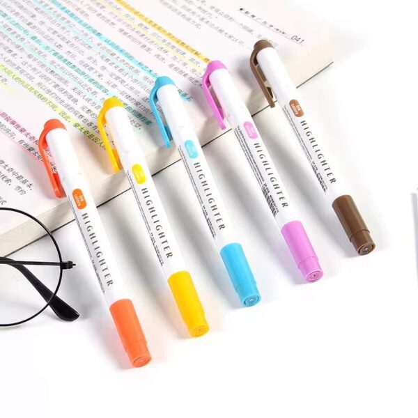 Marca Texto 2 Pontas Color Importado 5 Cores