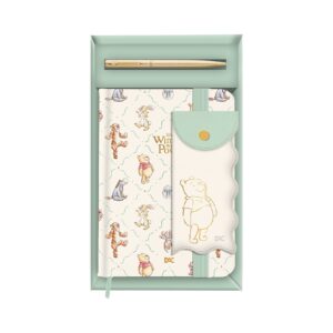 Conjunto Criativo Caderno 80 fls, Estojo e Caneta Ursinho Pooh - DAC