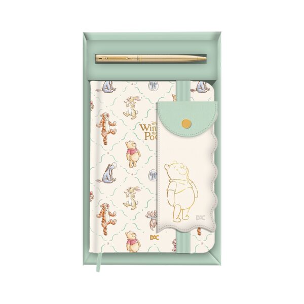 Conjunto Criativo Caderno 80 fls, Estojo e Caneta Ursinho Pooh - DAC