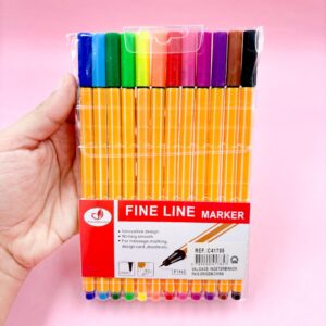 Caneta Fine Line Marker Kit 12 Und - 10 Kits