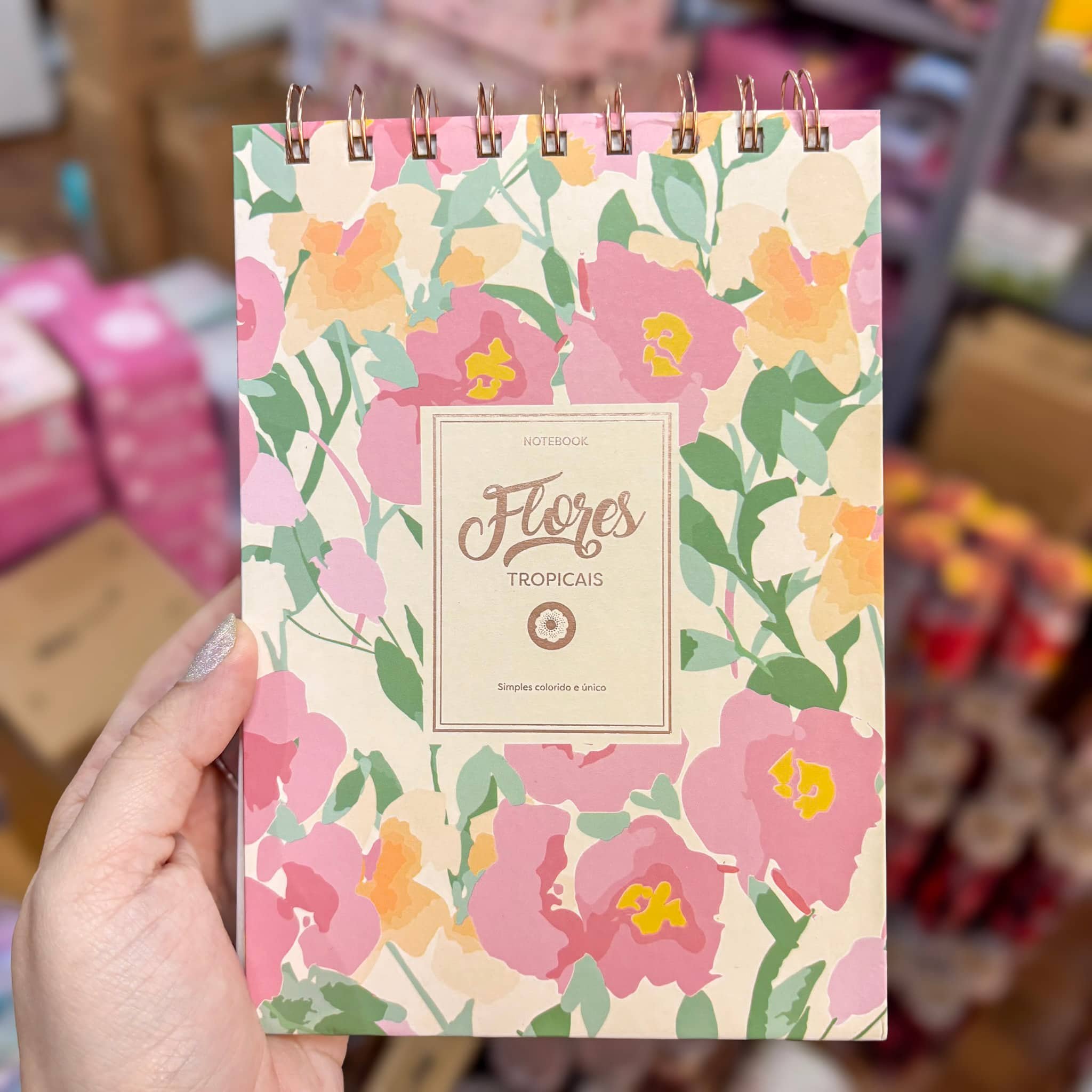 Planner Diário Flores Tropicais 13x18cm 60 Fls - SKYPAPER - UND