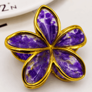 Piranha Presilha Flor Transparente Pincel G 8 cm - IMPORTADO - UND