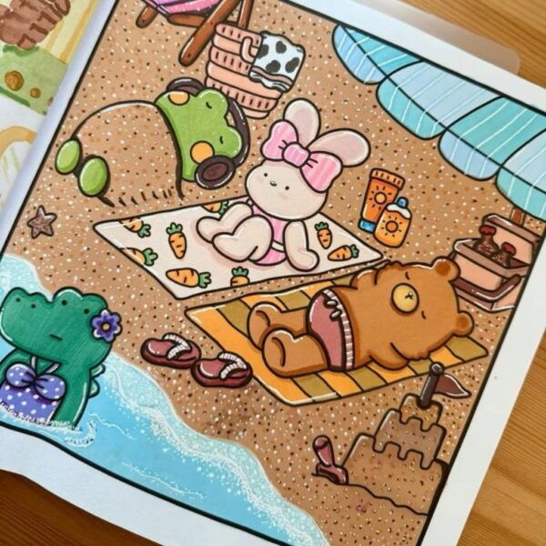 Livro de Colorir Fuzzy Hygge Coco Wyo ORIGINAL