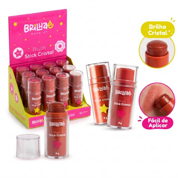 Make Blush Stick Cristal 9g - BRILHAE - UND