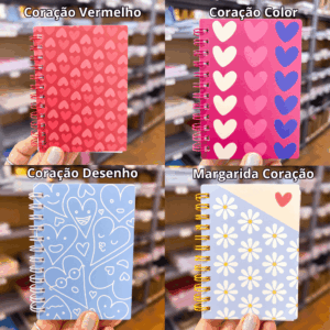 Caderno Aramado LOVE  A7 80 fls 8x11cm - TOKYO DESIGN - UND