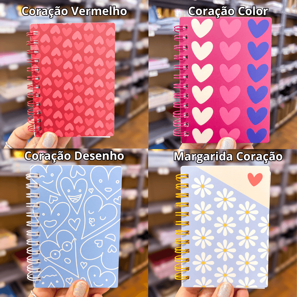 Caderno Aramado LOVE  A7 80 fls 8x11cm - TOKYO DESIGN - UND