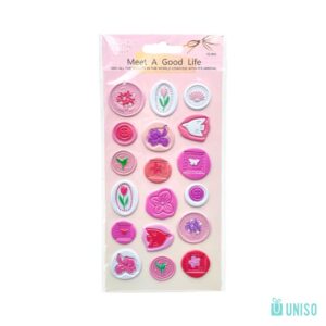 Adesivo Decorativo 3D Selo FLOR - UNISO - UND