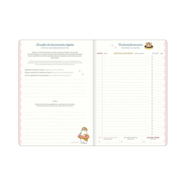 Planner 2027 Grampeado Gato Mofusand 17,8x25,4cm - TILIBRA - UND