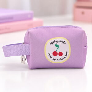 Bolsinha Porta-Moedas Lilás "AQUI GUARDO MINHAS COISINHAS" 10x5x7,5cm - FLORIE - UND