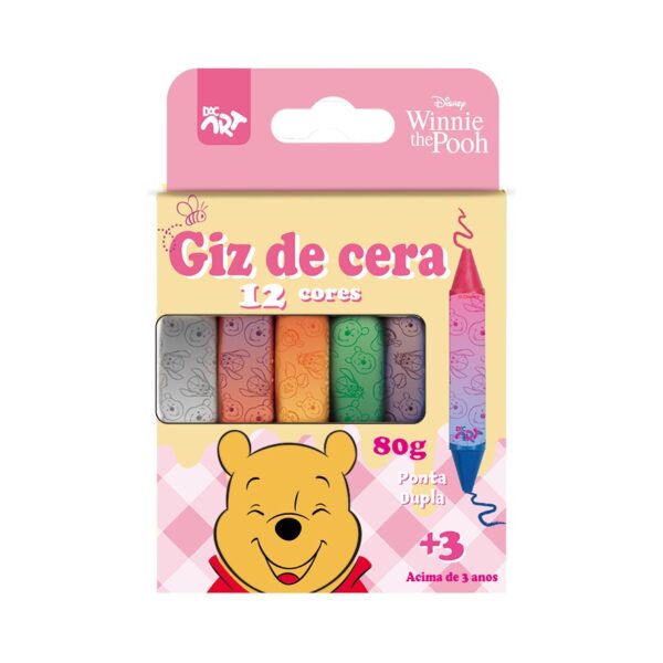 Giz de Cera Ponta Dupla 12 Cores Ursinho Pooh Disney - DAC