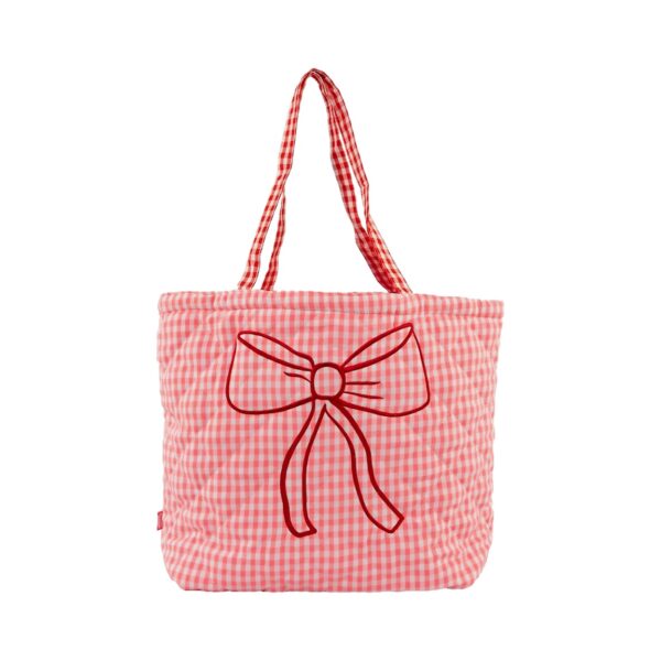 Bolsa Retrô G Laço Rosa Xadrez 48x17x39cm - FLORIE - UND