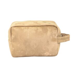 Necessaire Bauzinho M Bordada Marrom "O UNIVERSO CONSPIRA A MEU FAVOR" 20x11x14cm - FLORIE - UND