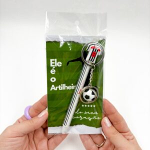Kit Namorados Caneta Futebol + Chaveiro