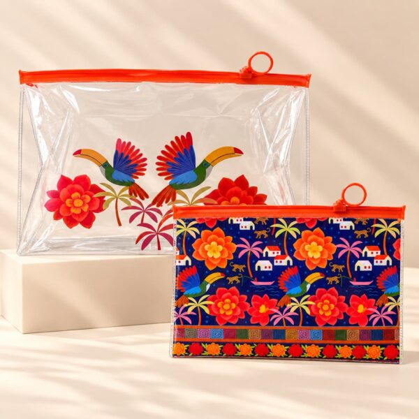 Kit 2 Necessaire Plástica Brisa de Verão 26x19,3x7,5cm - IMPORTADO - UND