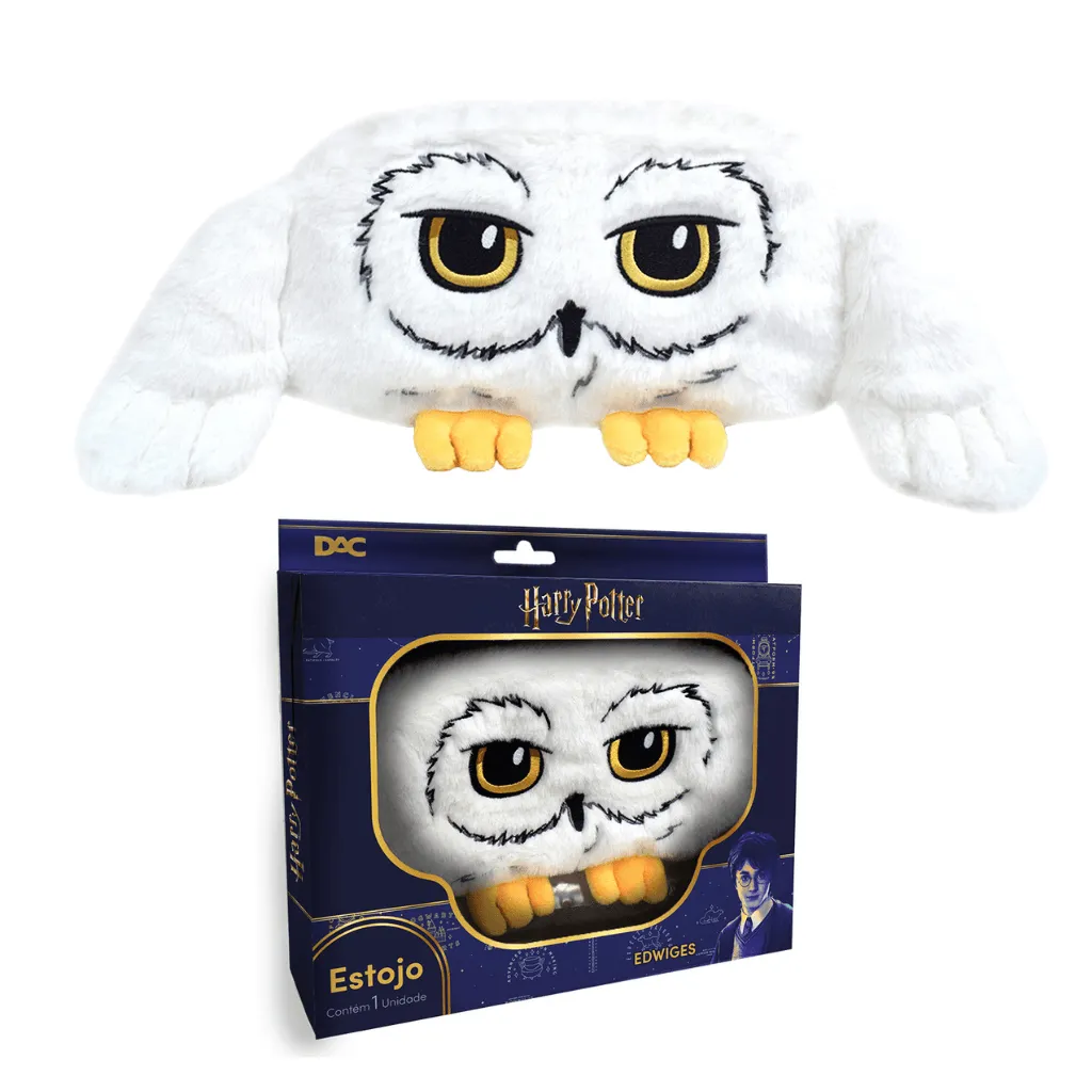 Estojo Fluffy Pelúcia Coruja Edwiges Harry Potter - DAC