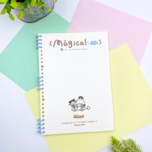 Caderno B5 Espiral Reposicionável Magical Cat 64 Fls 17,8x25,2cm - IMPORTADO - UND