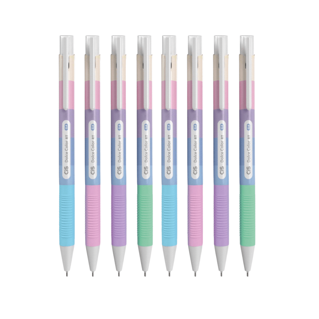 Caneta Esferográfica CIS Dolce Color Retrátil - CIS - CX 24 UND