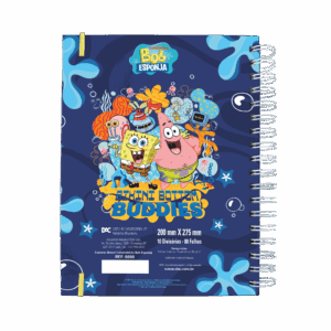 Caderno Smart Universitário 10 Divisórias Bob Esponja Azul 80 fls - DAC