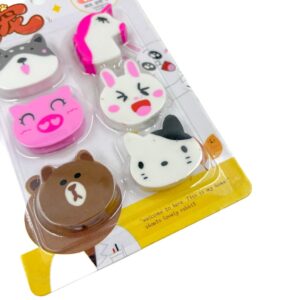 Borracha Fofa Bichinhos - Cartela 6 Und