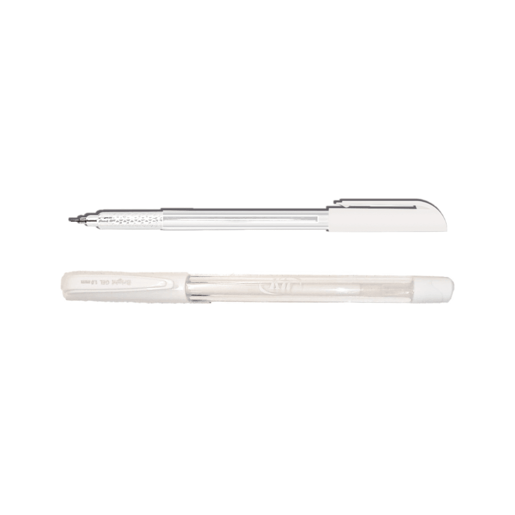 Caneta Gel 1.0 mm Branca Bright - KIT OFICIAL - CX 12 UND