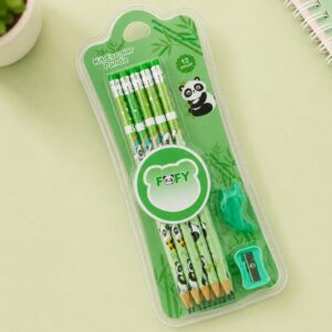 Kit Escolar Panda 12 Peças - FOFY - BLISTER