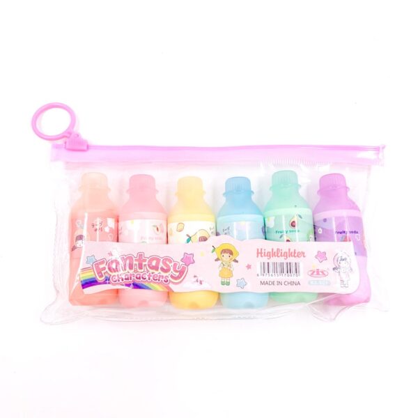 Marca Texto Garrafinhas - Kit 6 Cores