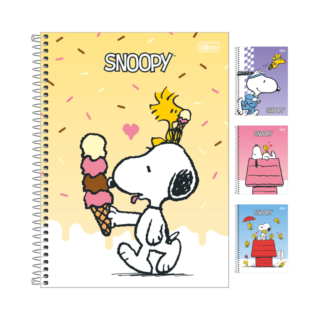 Caderno Universitário Espiral Fit 1M 80 fls SNOOPY - TILIBRA - UND