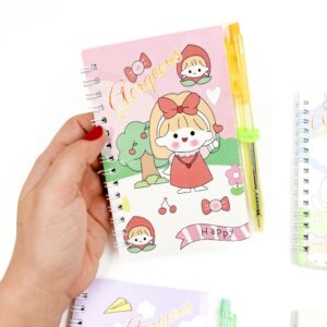 Mini Caderno Espiral Menininhas c/ Caneta