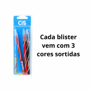 Caneta Esferográfica Candy 0.7mm 3 Und - CIS - BLISTER