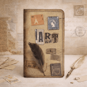 Caderneta Capa Dura Vintage Scrapbook 16x9,5 cm - IMPORTADO - UND