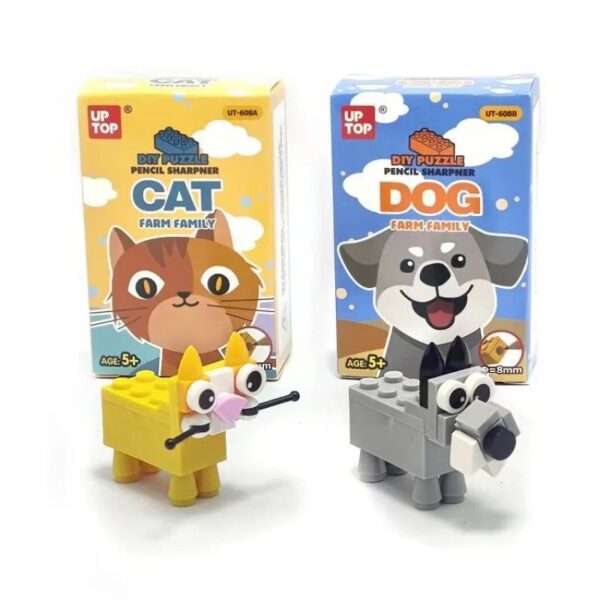 Apontador Lego Cachorro e Gato