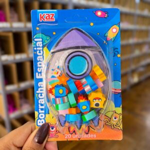 Borracha Fantasia Espacial Mini 20 Peças - KAZ - BLISTER