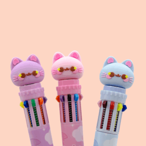 Caneta 10 Cores Gatinho da Fortuna