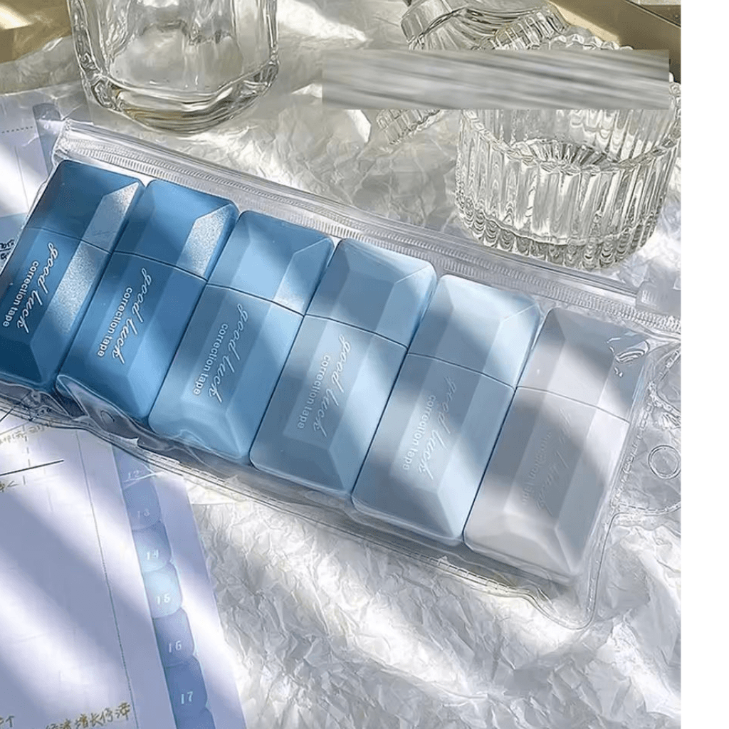 Fita Corretiva Quadrada Tons Azuis - IMPORTADO - BLISTER 6 UND