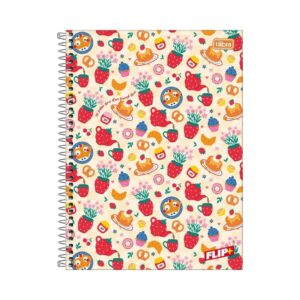 Caderno Espiral Capa Dura Universitário 1 M Flip+ Feminino 20x27,5cm 96 Fls - TILIBRA - UND