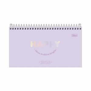 Agenda de Bolso Espiral 16,7 x 8,9 cm HAPPY - TILIBRA - UND