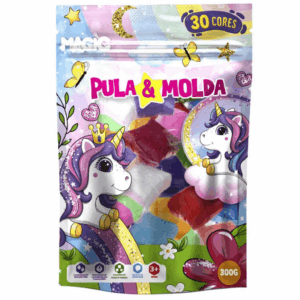 Massinha Pula e Molda Unicórnio 30 Cores Sortidas 300 g MAGIC - PACOTE 30 UND