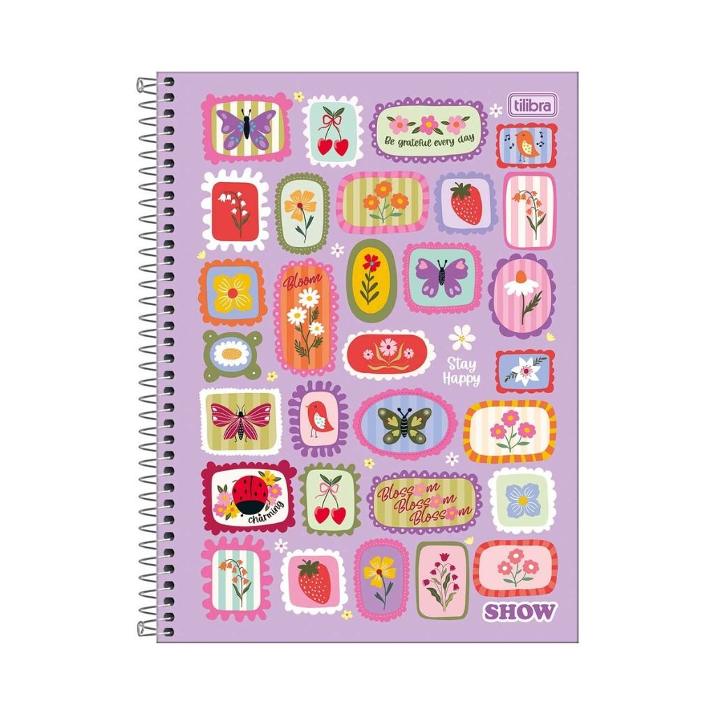 Caderno Espiral Capa Dura Universitário 1 M Show Feminino 20x27,5cm 80 Fls - TILIBRA - UND
