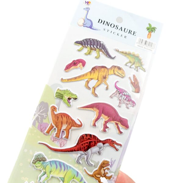 Cartela de Adesivos 2D Dinossauros - 5 Und
