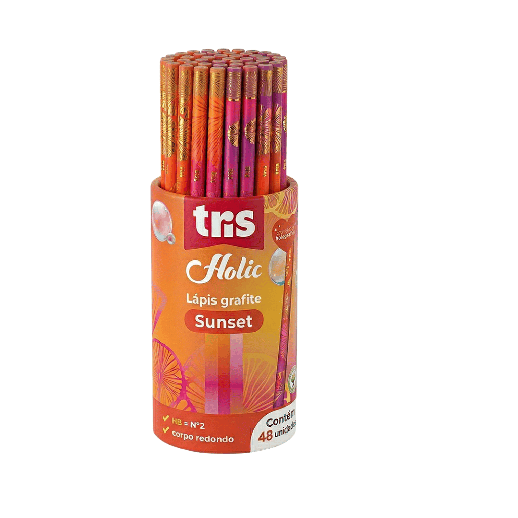 Lápis Grafite Hb Holic Sunset - TRIS - PACOTE 12 UND