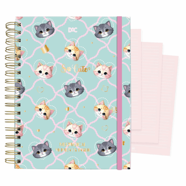 Caderno Smart Universitário 10 Divisórias So Cute Cat 80 fls - DAC