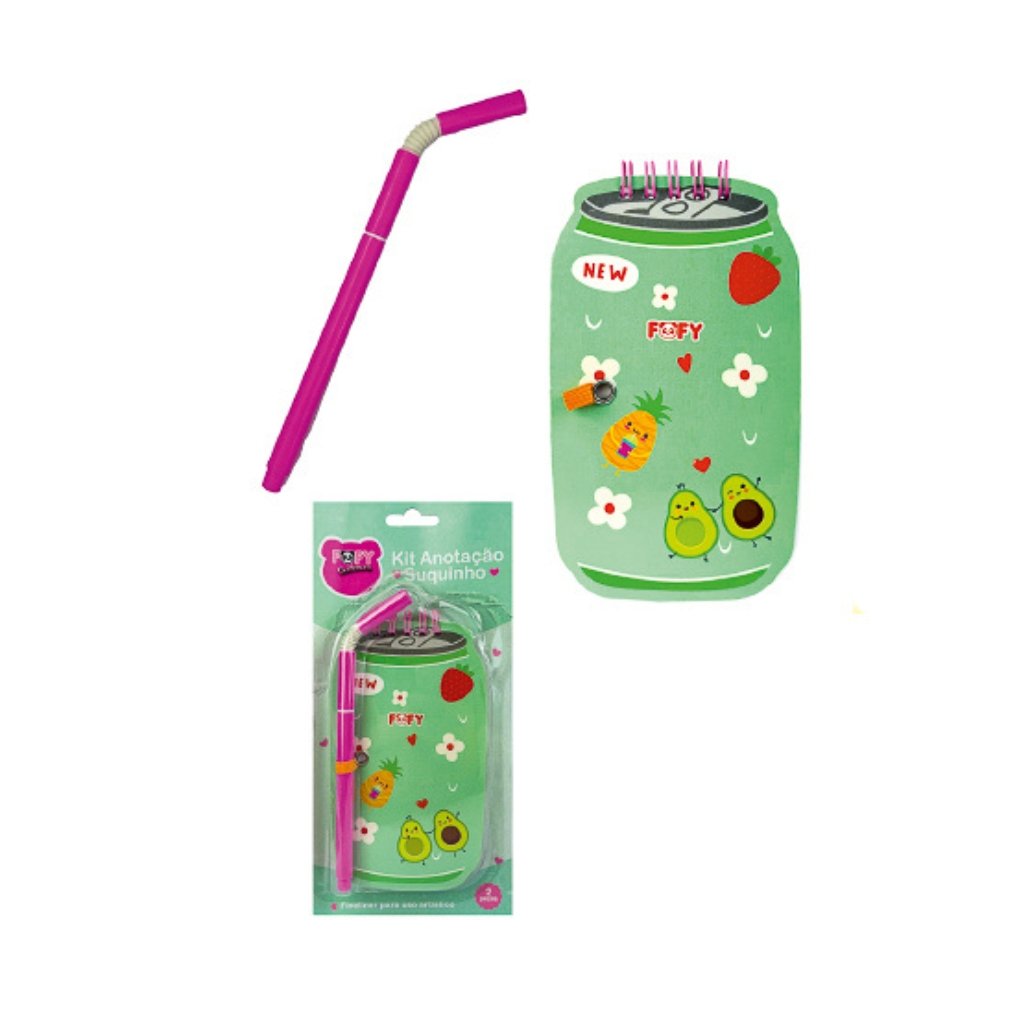 KIT Anotação Suquinho VERDE - FOFY - BLISTER