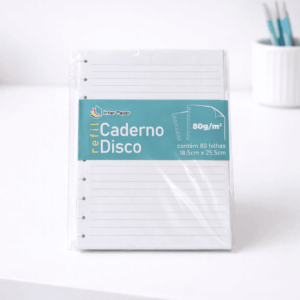 Refil de Caderno de Disco 18,5x25,5cm 10 Discos 80 Fls - IMPORTADO - UND