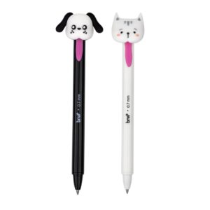 Caneta Esferográfica Gel 0.7mm Tugton Puxa língua - BRW - CX 12UND