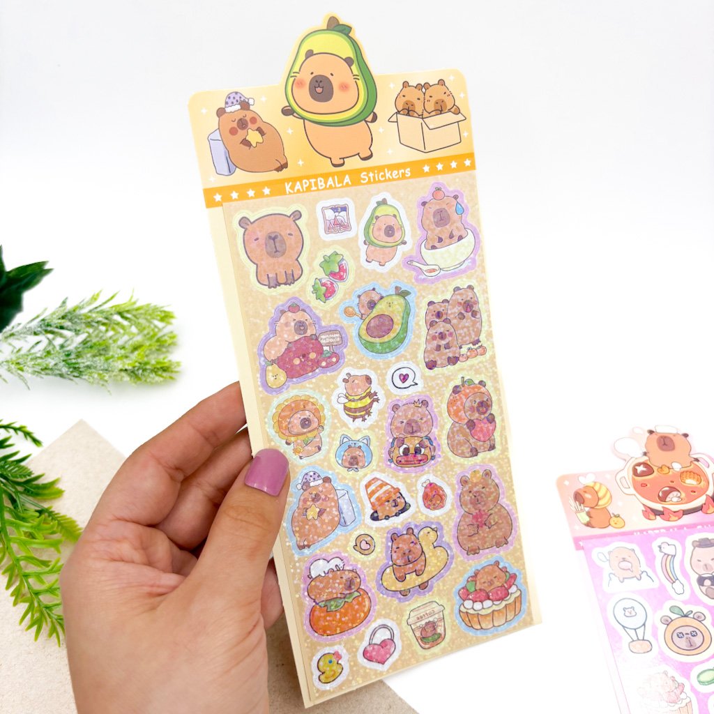 Cartela Adesivos CAPIVARA fofa - IMPORTADO - UND