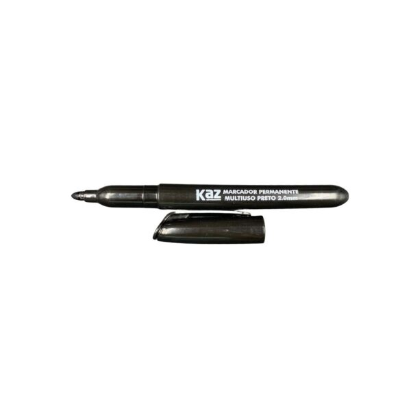 Marcador Permanente 2.0mm Preto KAZ - CX 12 UND