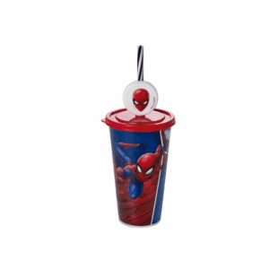 Copo Refri c/ Pin Homem-Aranha Metalizado 500 ml - PLASÚTIL - UND